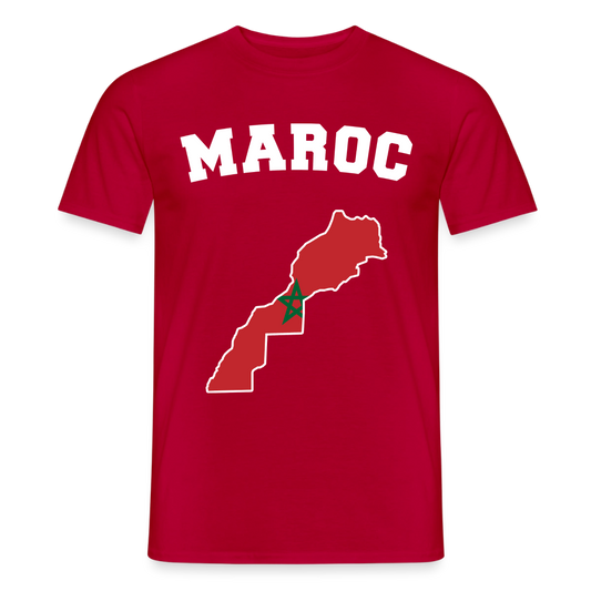 T-shirt Homme - Maroc - rouge