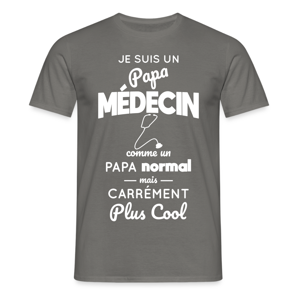 T-shirt Homme - Papa médecin plus cool - gris graphite