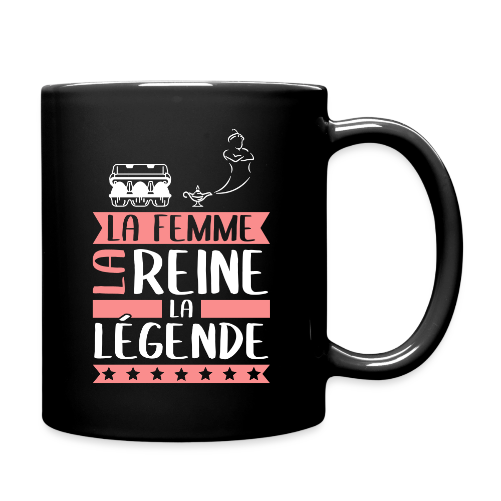 Mug uni Eugénie rébus – La femme, la reine, la légende - noir
