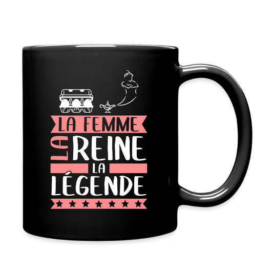 Mug uni Eugénie rébus – La femme, la reine, la légende - noir