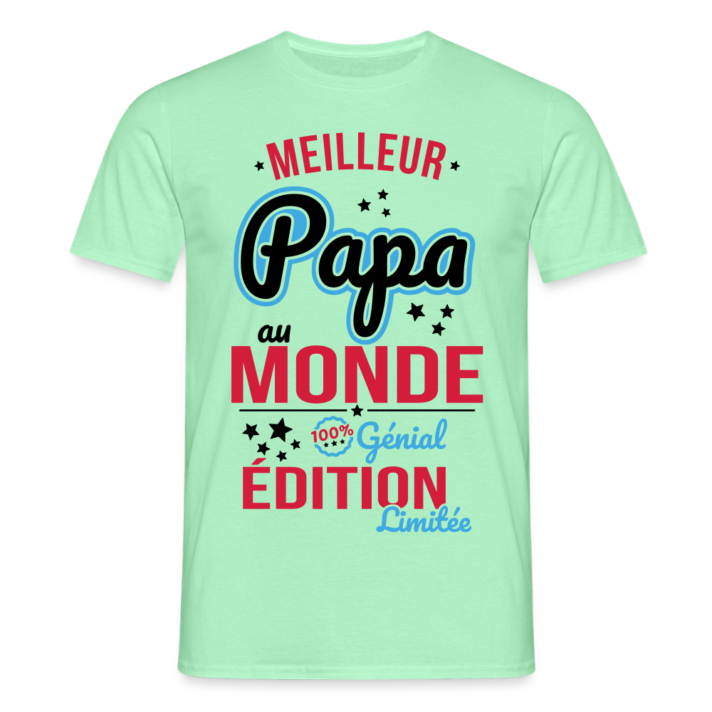 T-shirt Homme - Meilleur Papa au monde - vert menthe