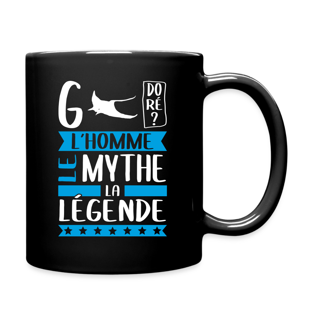 Mug uni Jérémy rébus – L’homme, le mythe, la légende - noir