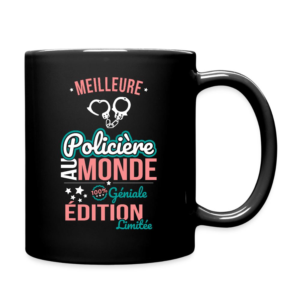 Mug uni - Meilleure Policière au monde - 100% géniale - noir