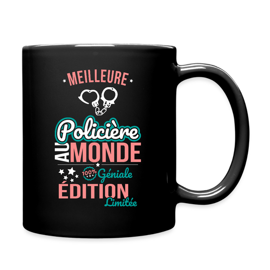 Mug uni - Meilleure Policière au monde - 100% géniale - noir