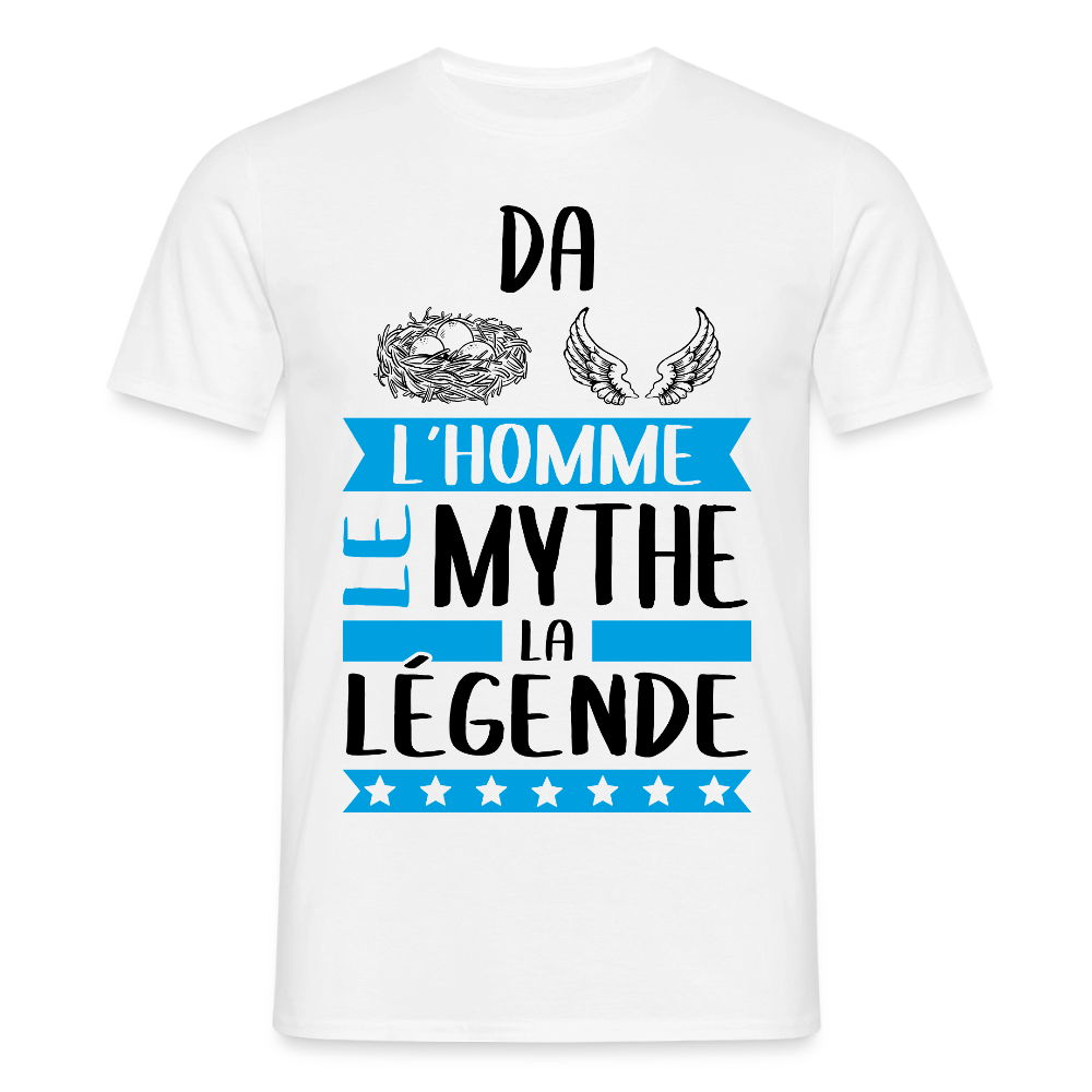 T-shirt homme coloris clair Daniel rébus – L’homme, le mythe, la légende - blanc