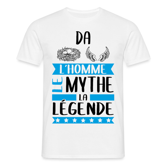 T-shirt homme coloris clair Daniel rébus – L’homme, le mythe, la légende - blanc