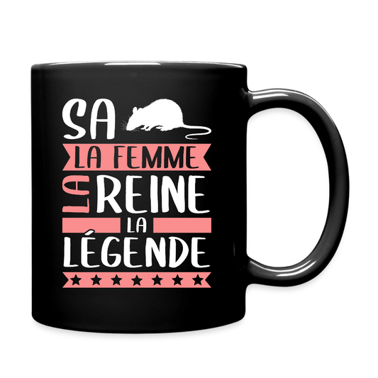 Mug uni Sarah rébus – La femme, la reine, la légende - noir