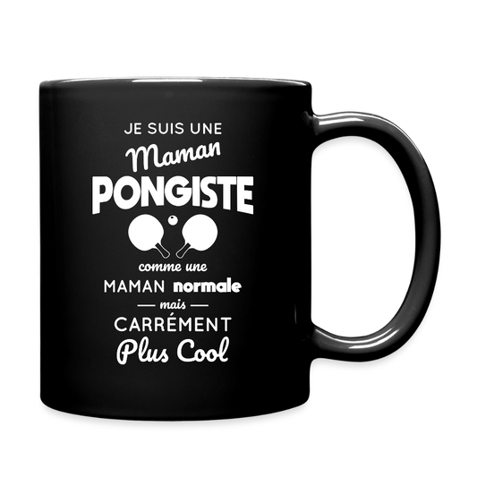 Mug uni - Maman pongiste plus cool - noir
