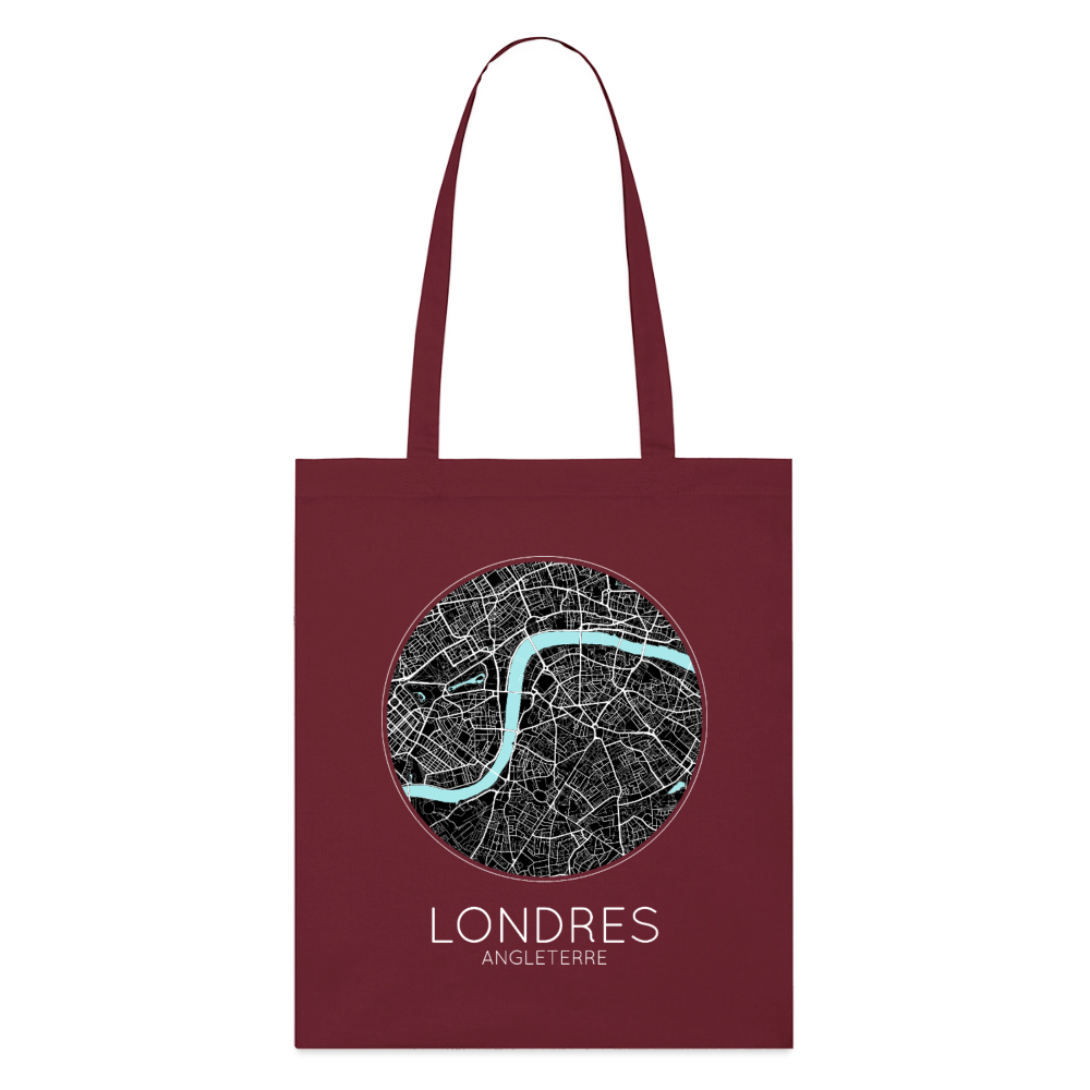 Tote Bag Londres Bio – Plan de Londres - bordeaux