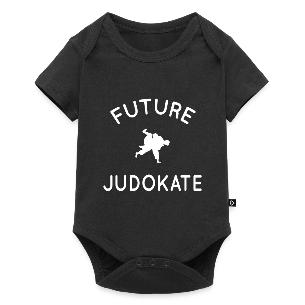 Body Bébé bio manches courtes - Future judokate - noir