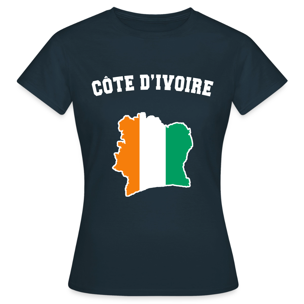 T-shirt Femme - Côte d'Ivoire - marine