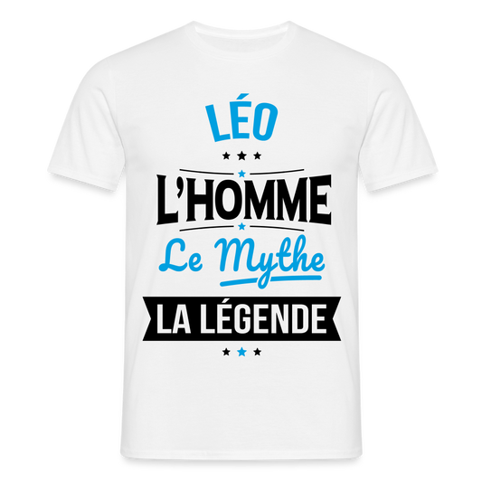 T-shirt Homme - Léo - l'Homme - le Mythe - la Légende - blanc