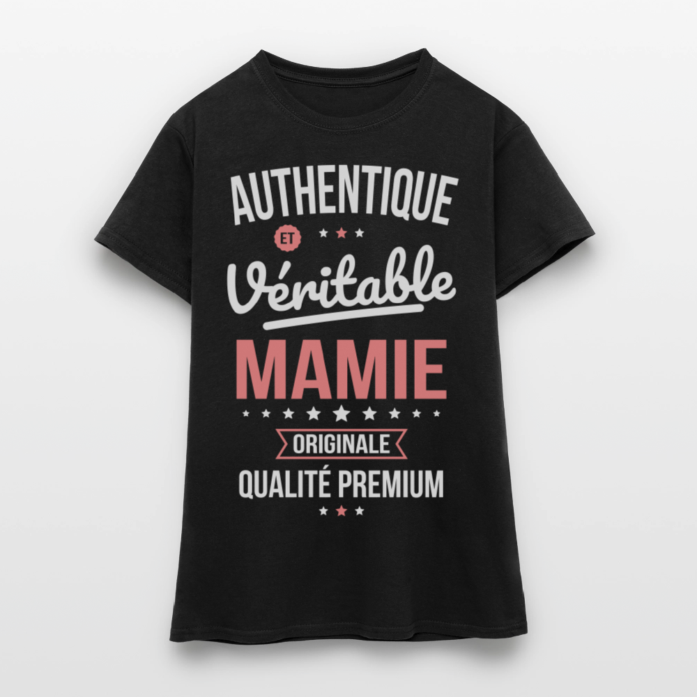 T-shirt Femme - Authentique et véritable Mamie - noir