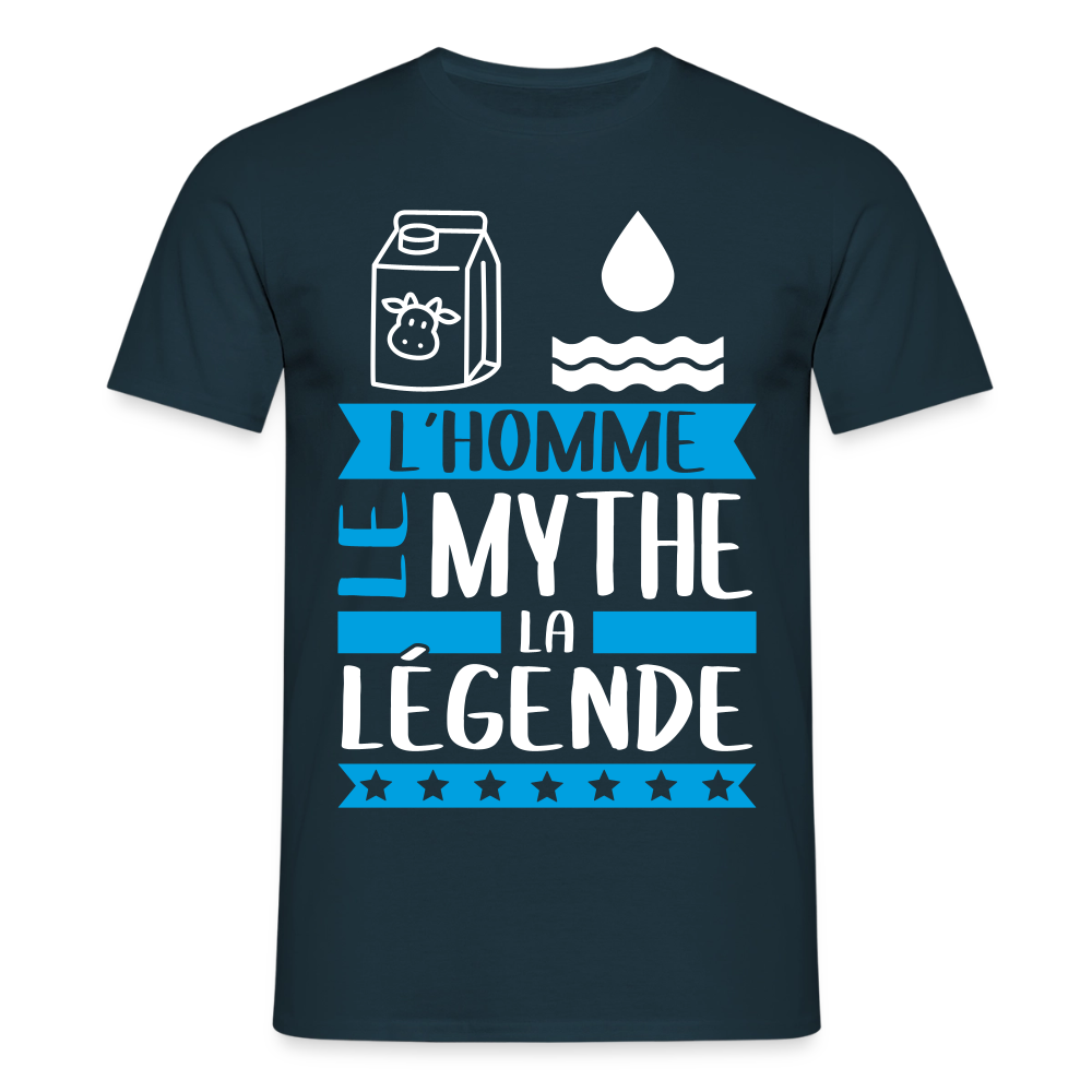 T-shirt homme Léo rébus – L’homme, le mythe, la légende - marine