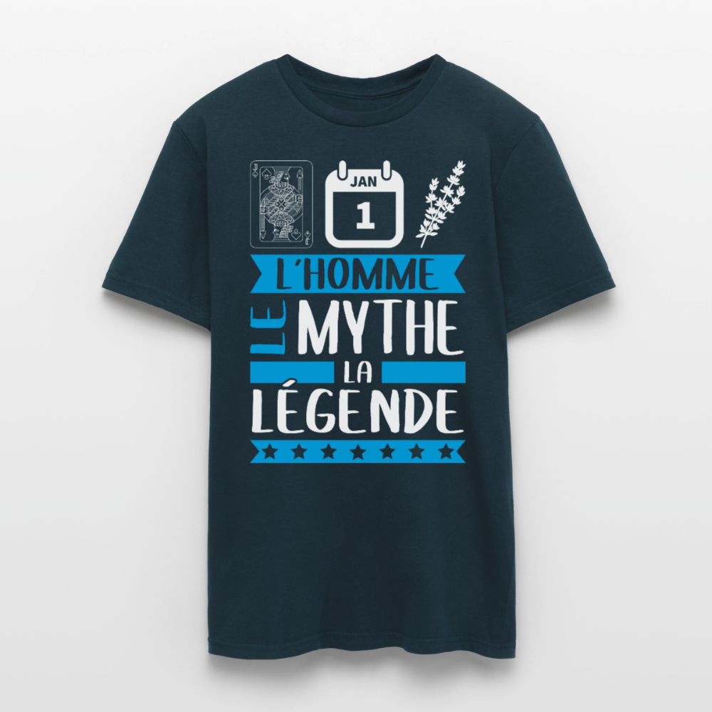 T-shirt homme Valentin rébus – L’homme, le mythe, la légende - marine