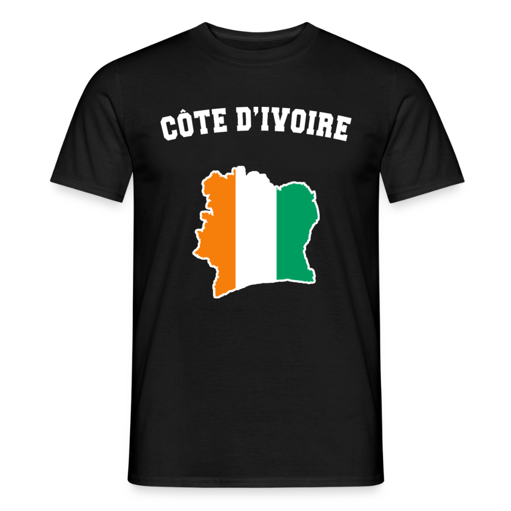 T-shirt Homme - Côte d'Ivoire - noir