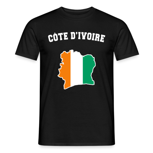 T-shirt Homme - Côte d'Ivoire - noir