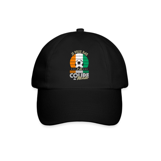 Casquette classique - Je peux pas j'ai Coupe du Monde - Côte d’Ivoire - noir/noir