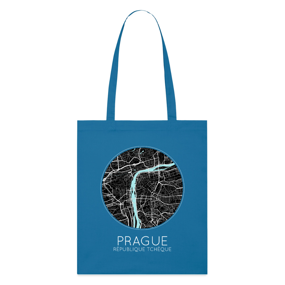 Tote Bag Prague Bio – Plan de Prague - bleu royal