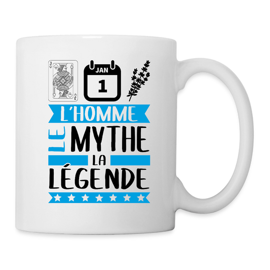Mug blanc Valentin rébus – L’homme, le mythe, la légende - blanc