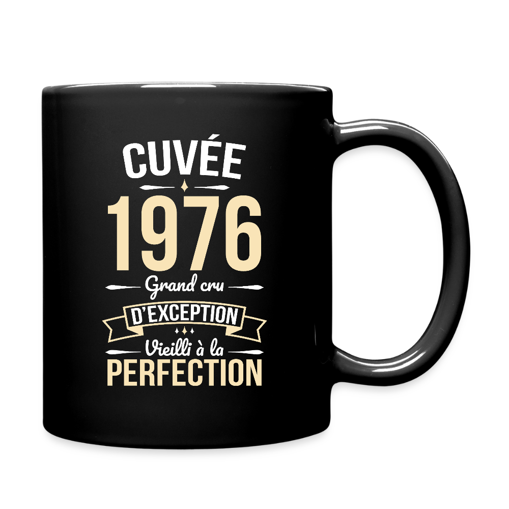 Mug anniversaire homme 50 ans – Cuvée 1976, Grand cru d’exception - noir