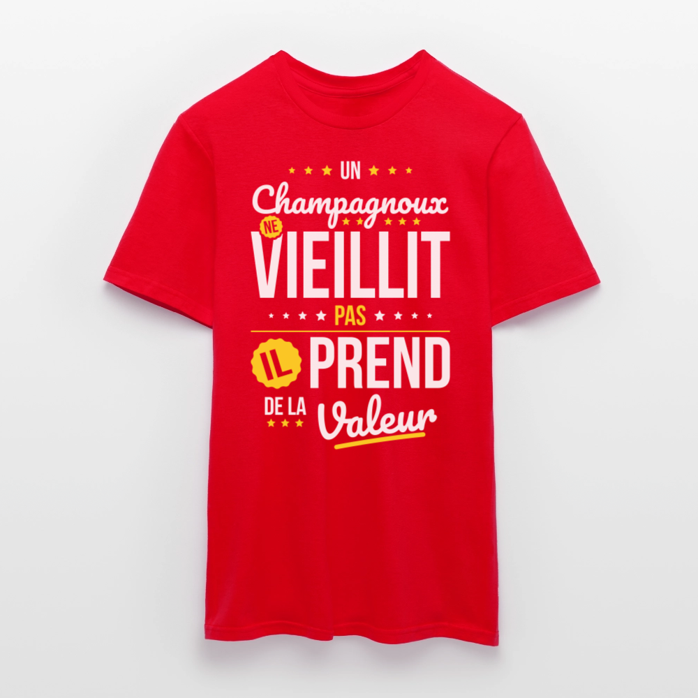 T-shirt Homme - Un Champagnoux ne vieillit pas - rouge