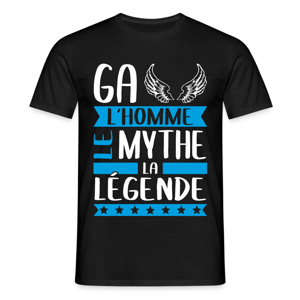 T-shirt homme Gaël rébus – L’homme, le mythe, la légende - noir