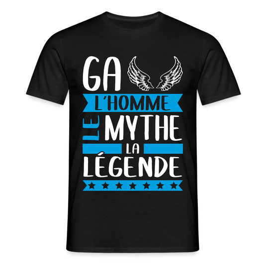 T-shirt homme Gaël rébus – L’homme, le mythe, la légende - noir