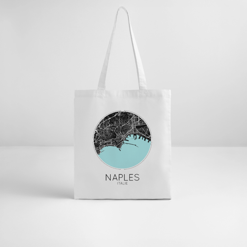 Tote Bag Naples Bio Coloris Clair – Plan de Naples - blanc