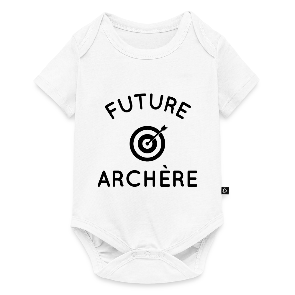 Body Bébé bio manches courtes - Future archère - blanc