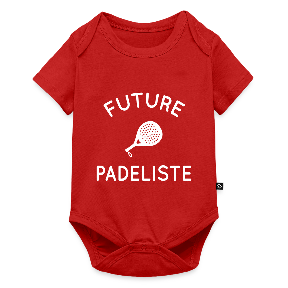 Body Bébé bio manches courtes - Future padeliste - rouge