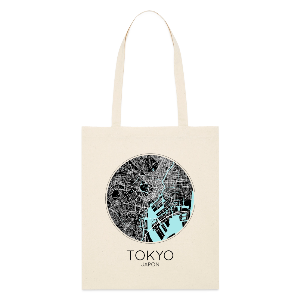 Tote Bag Tokyo Bio Coloris Clair – Plan de Tokyo - écru doux
