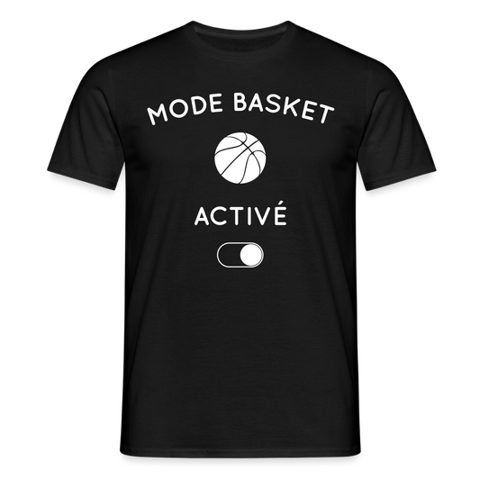 T-shirt Homme - Mode basket activé - noir