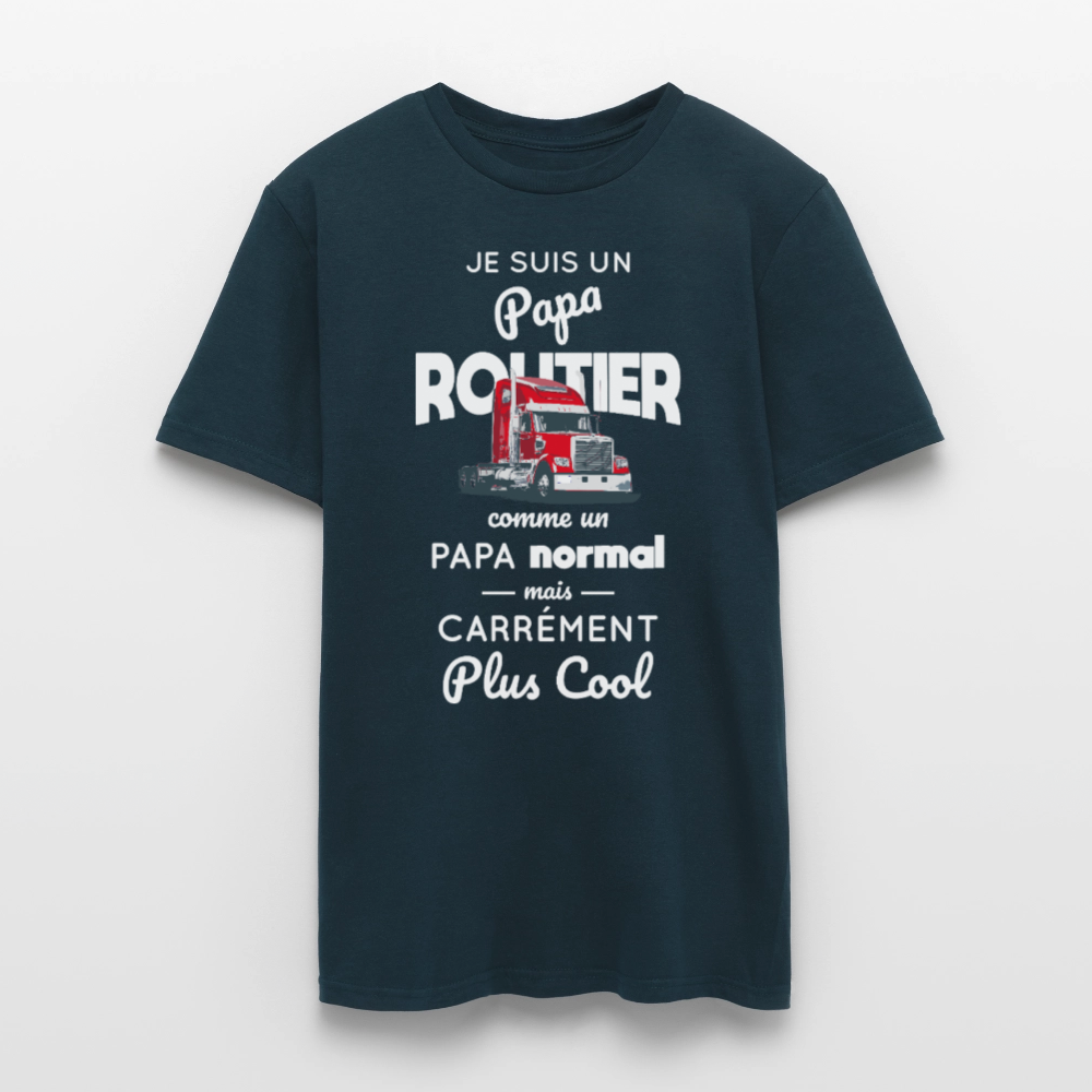 T-shirt Homme - Papa routier plus cool - marine