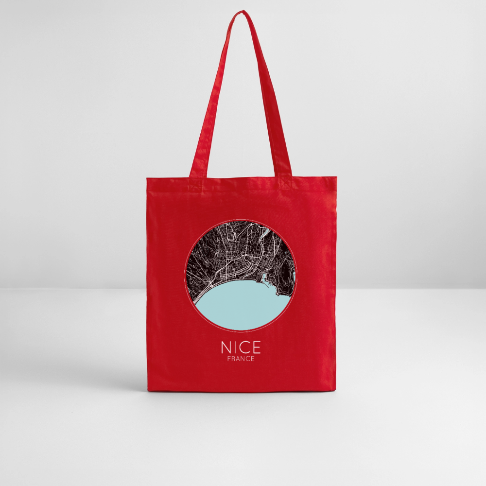 Tote Bag Nice Bio – Plan de Nice - rouge