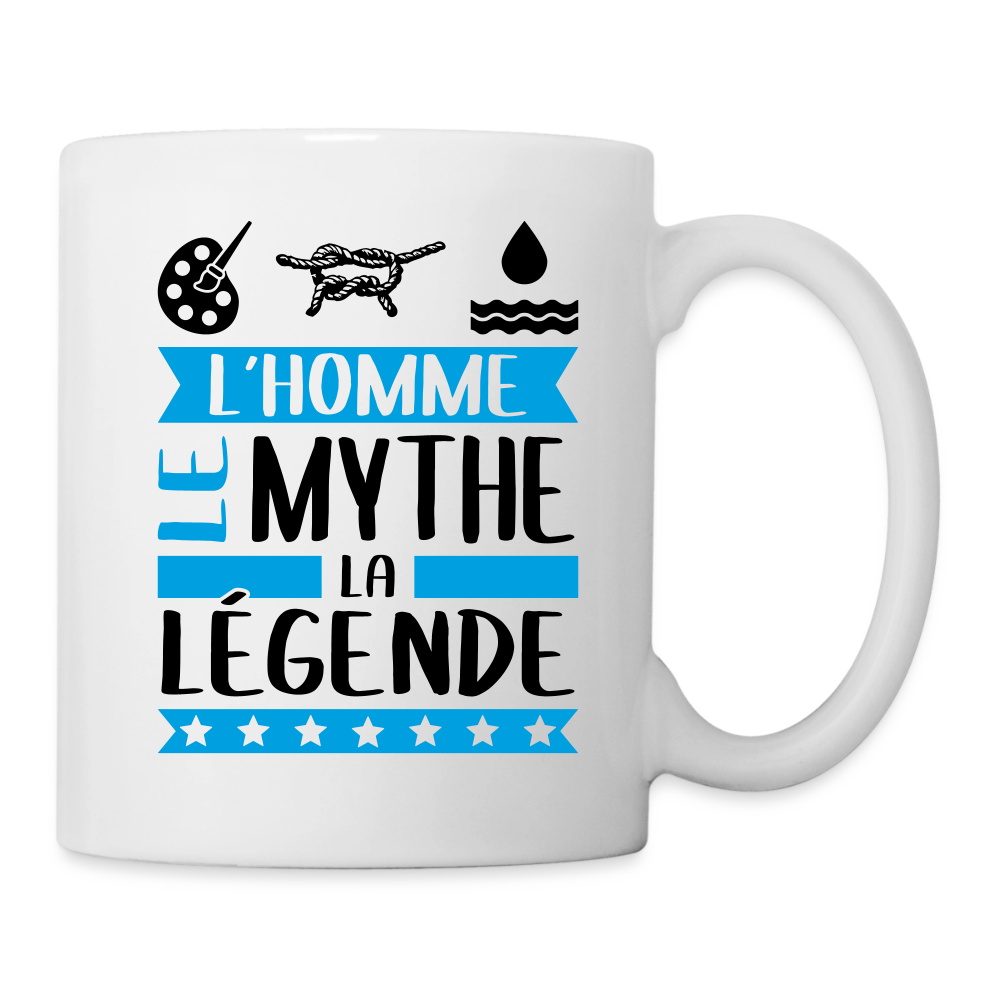 Mug blanc Arnaud rébus – L’homme, le mythe, la légende - blanc