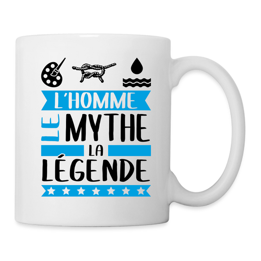 Mug blanc Arnaud rébus – L’homme, le mythe, la légende - blanc