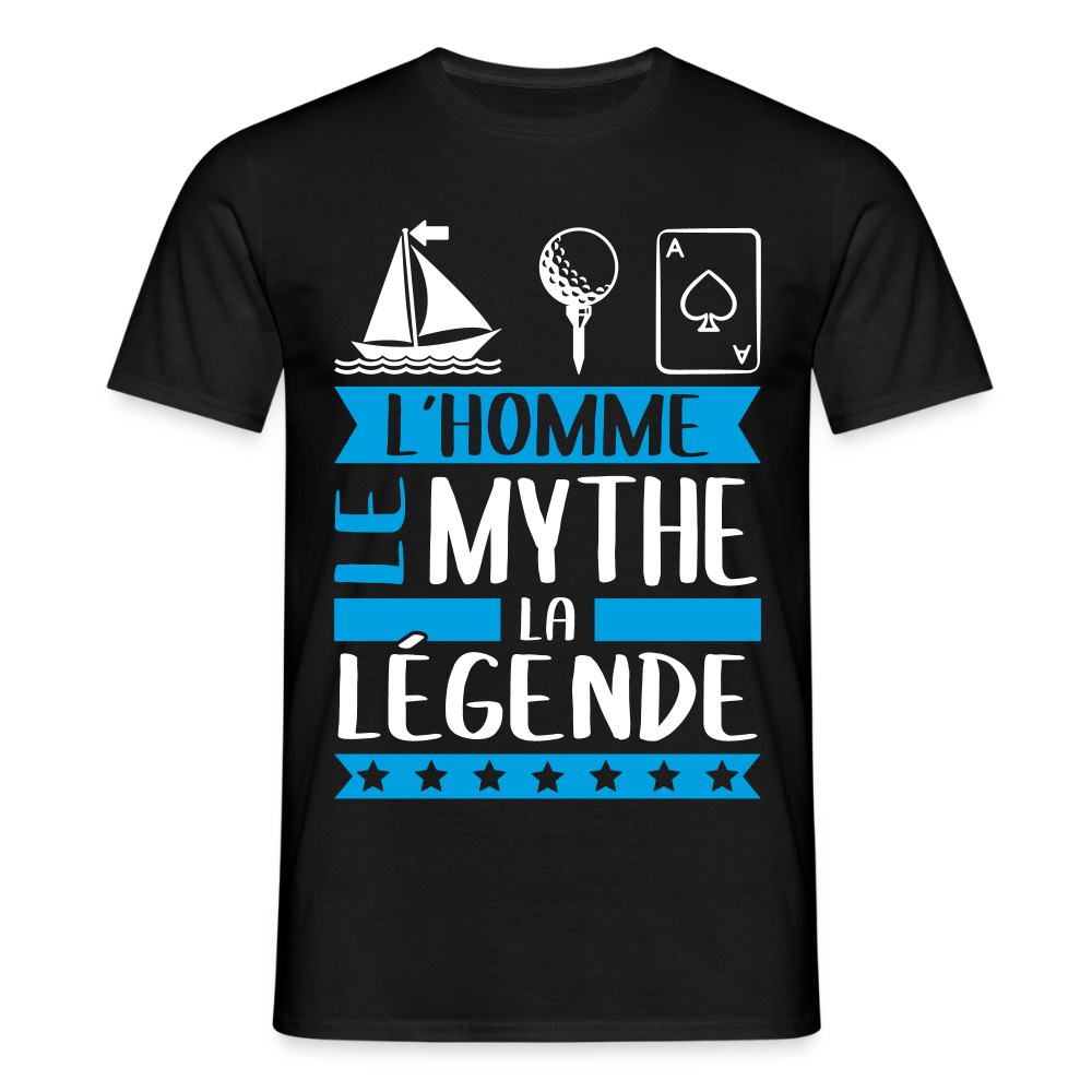 T-shirt homme Mathias rébus – L’homme, le mythe, la légende - noir