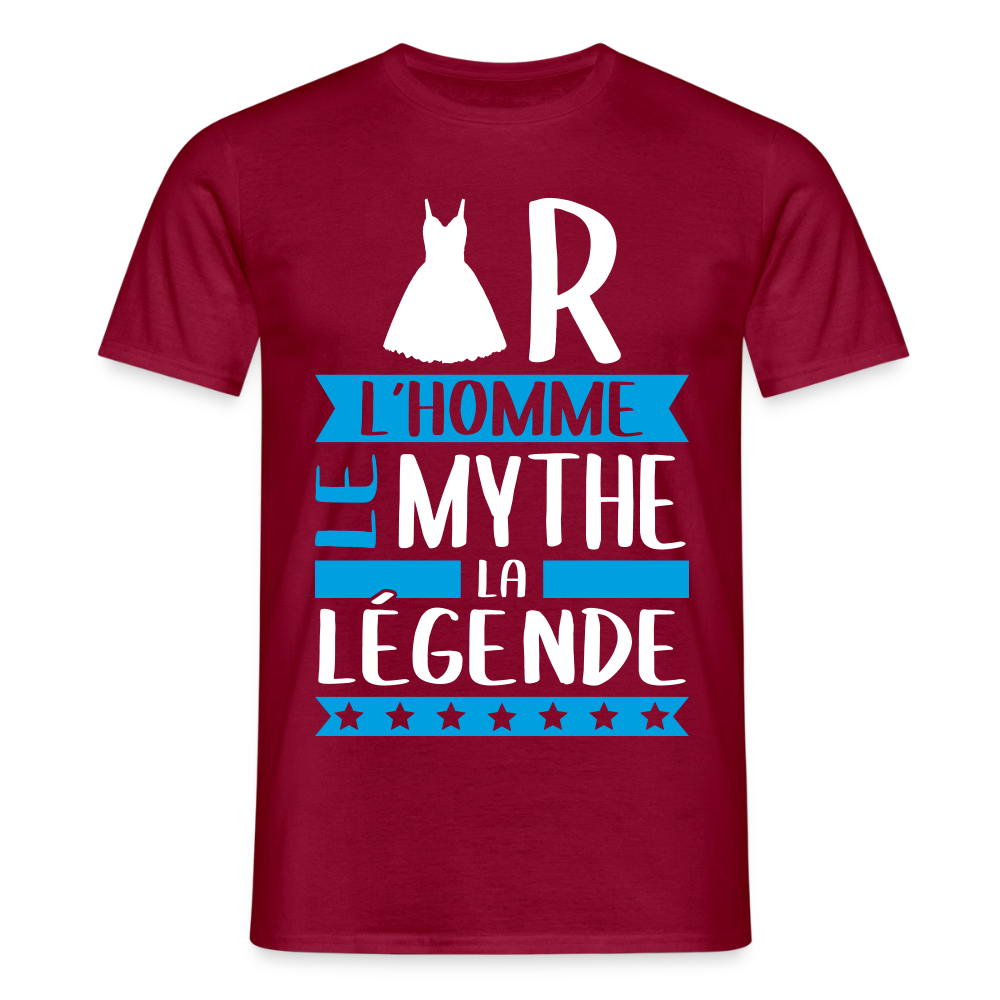 T-shirt homme Robert rébus – L’homme, le mythe, la légende - rouge brique