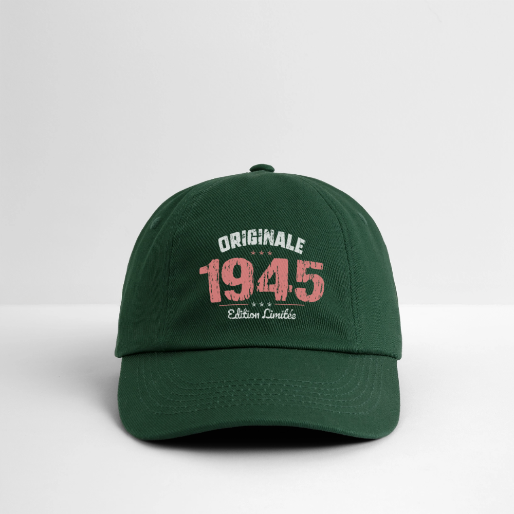 Casquette classique - Anniversaire 81 Ans - Originale 1945 - vert bouteille