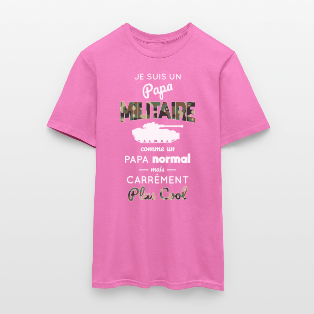 T-shirt Homme - Papa militaire plus cool - rose