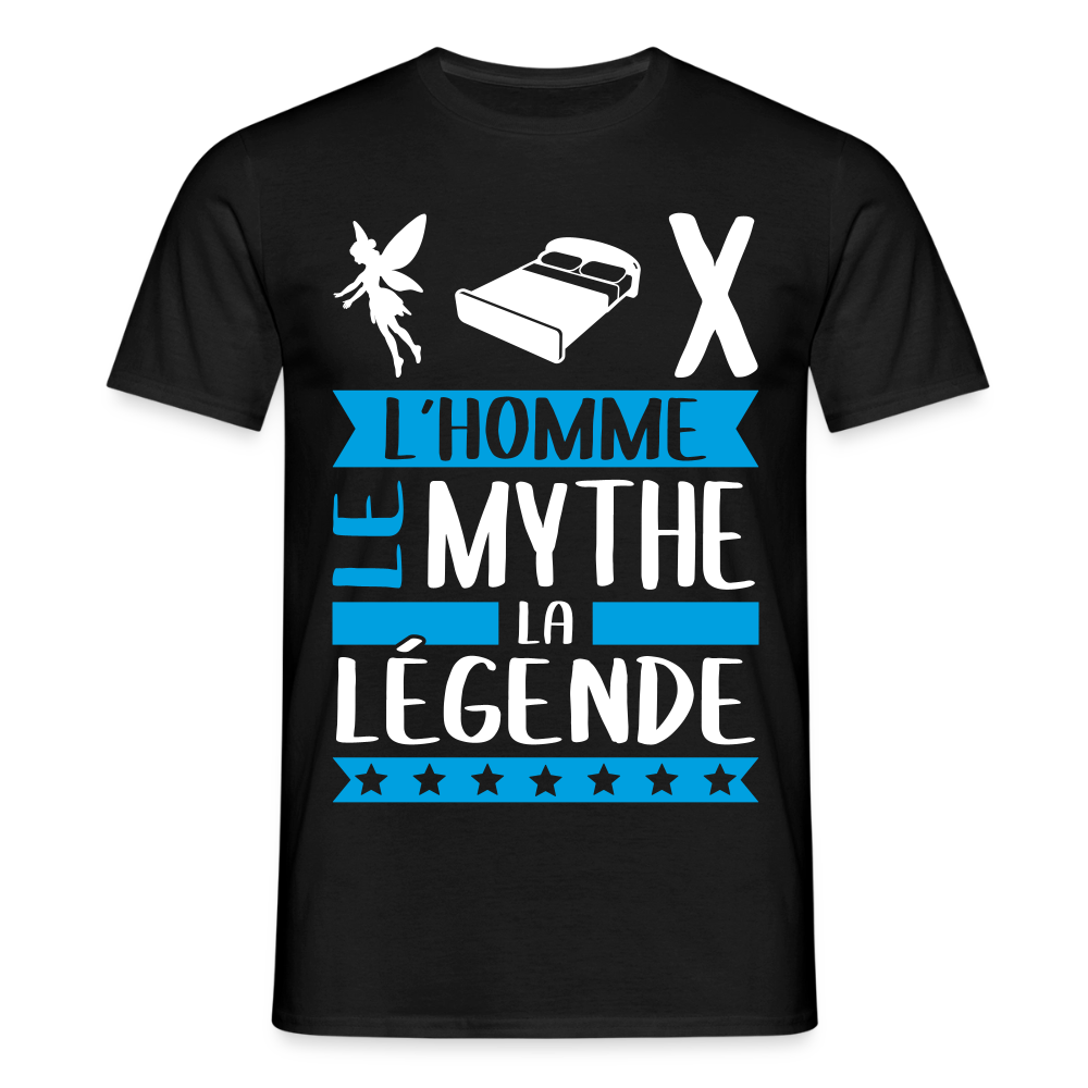 T-shirt homme Félix rébus – L’homme, le mythe, la légende - noir