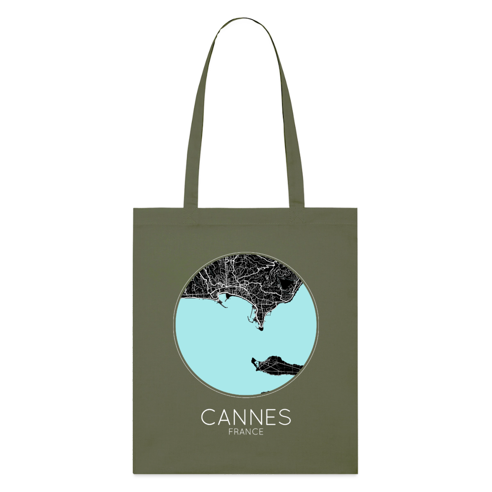 Tote Bag Cannes Bio – Plan de Cannes - kaki