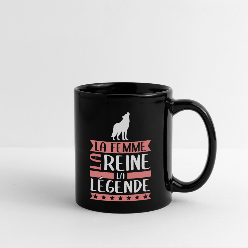 Mug uni Lou rébus – La femme, la reine, la légende - noir