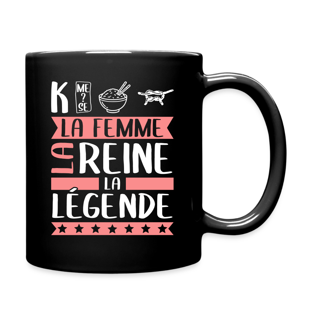 Mug uni Catherine rébus – La femme, la reine, la légende - noir