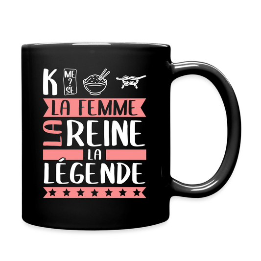 Mug uni Catherine rébus – La femme, la reine, la légende - noir