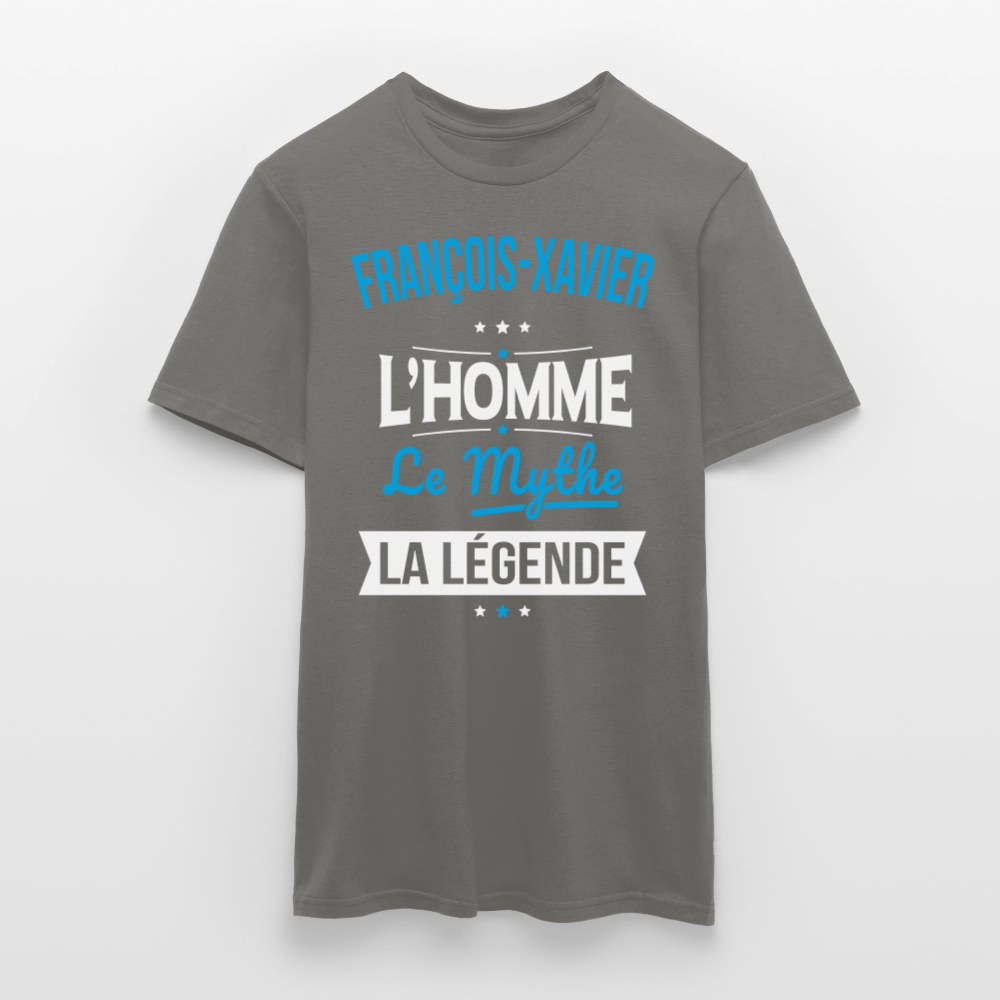 T-shirt Homme - François-Xavier - l'Homme - le Mythe - la Légende - gris graphite