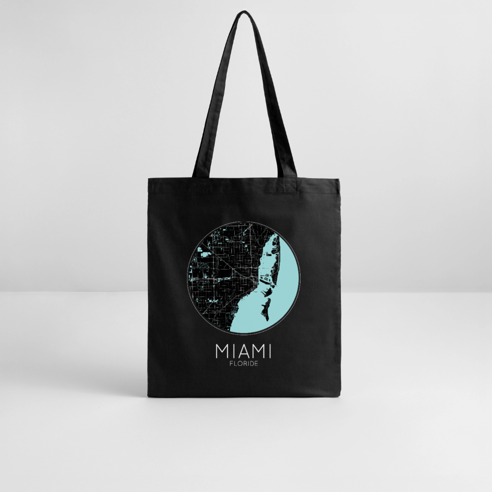 Tote Bag Miami Bio – Plan de Miami - noir