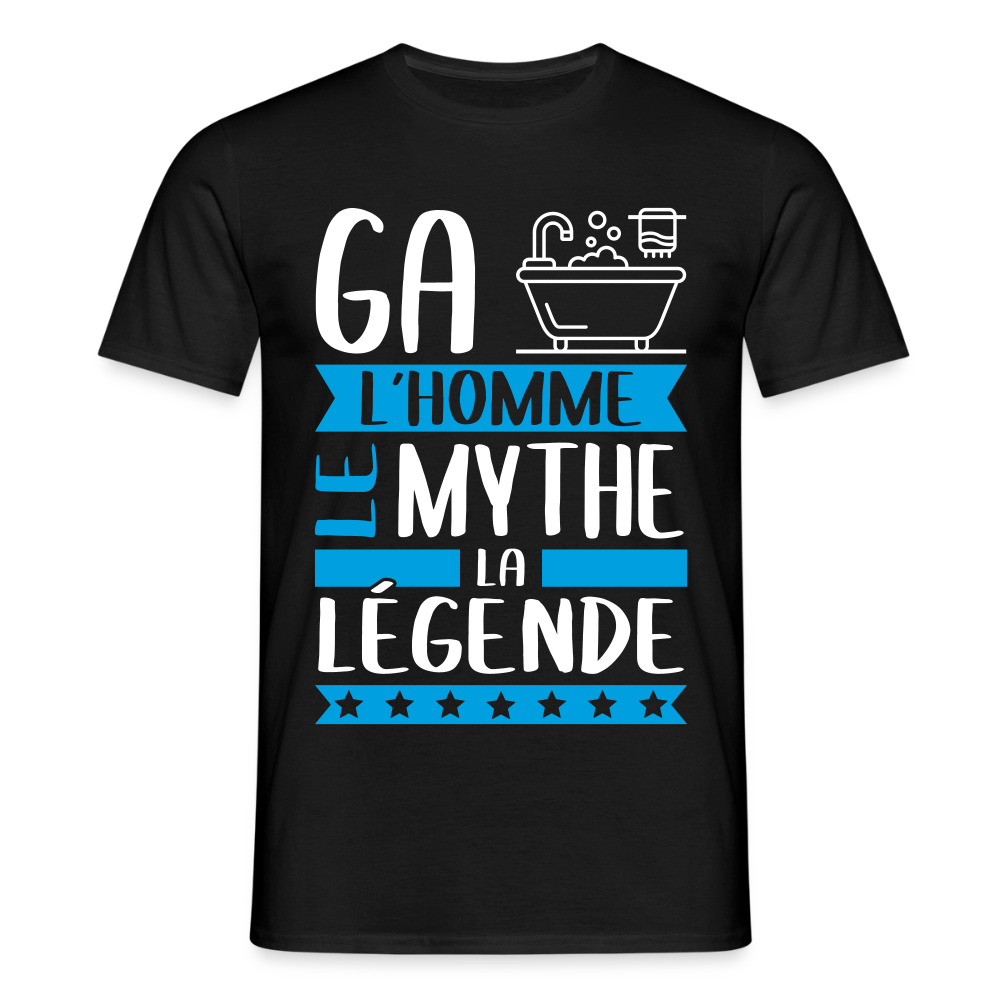 T-shirt homme Gabin rébus – L’homme, le mythe, la légende - noir