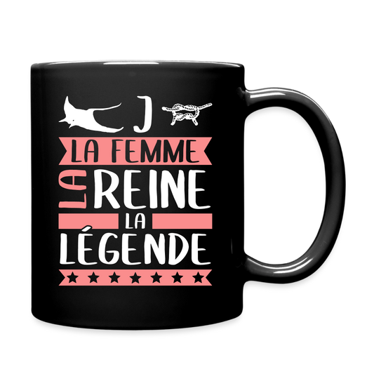 Mug uni Régine rébus – La femme, la reine, la légende - noir